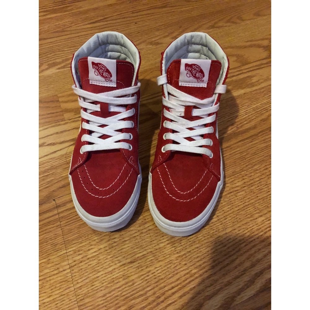 Size 4.5 Red high top vans